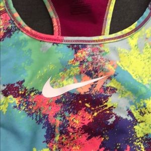 Nike sports bra, XL, multi color, gently used.